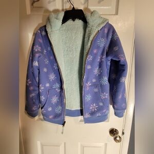 L.L. Bean Kids Jacket - Purple with Snowflake Pattern